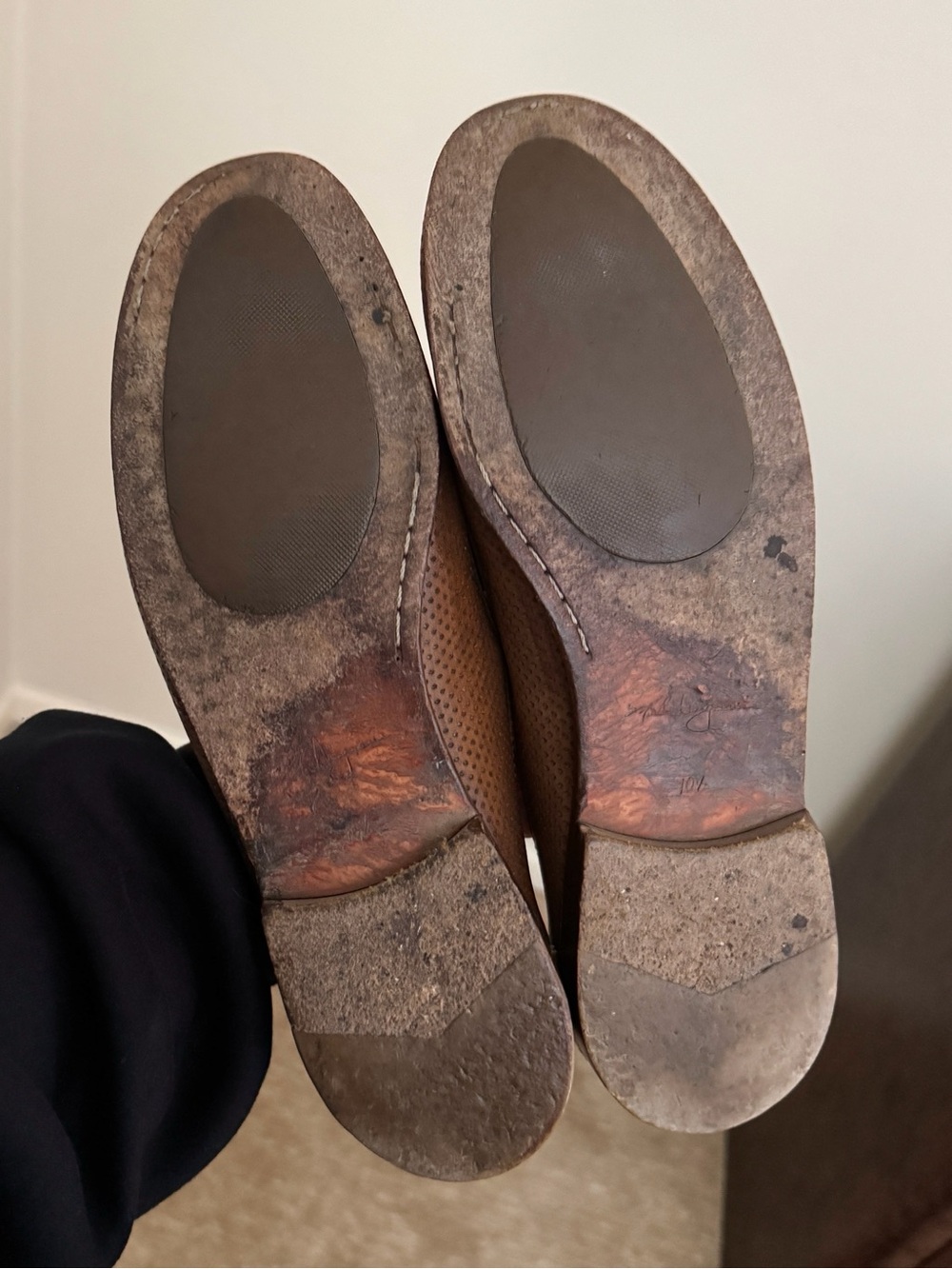 Martin Dingman Perforated Leather Penny Loafers - Picture 9 of 11